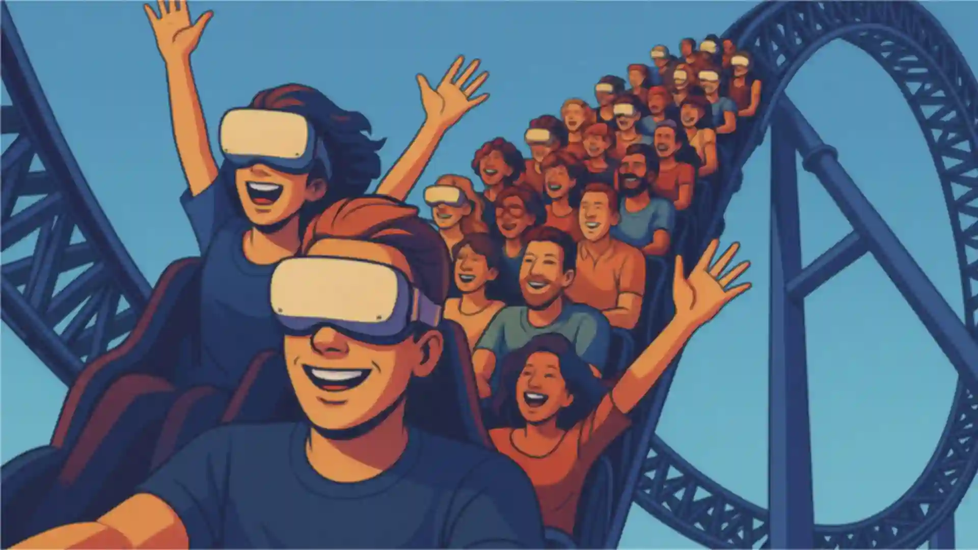 Tło atrakcji VR VISUAL w TomorrowLand Kraków